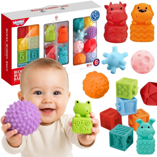 WOOPIE BABY Sensoriniai Kaladėlės Skaičiavimui su Garsu 20 vnt.