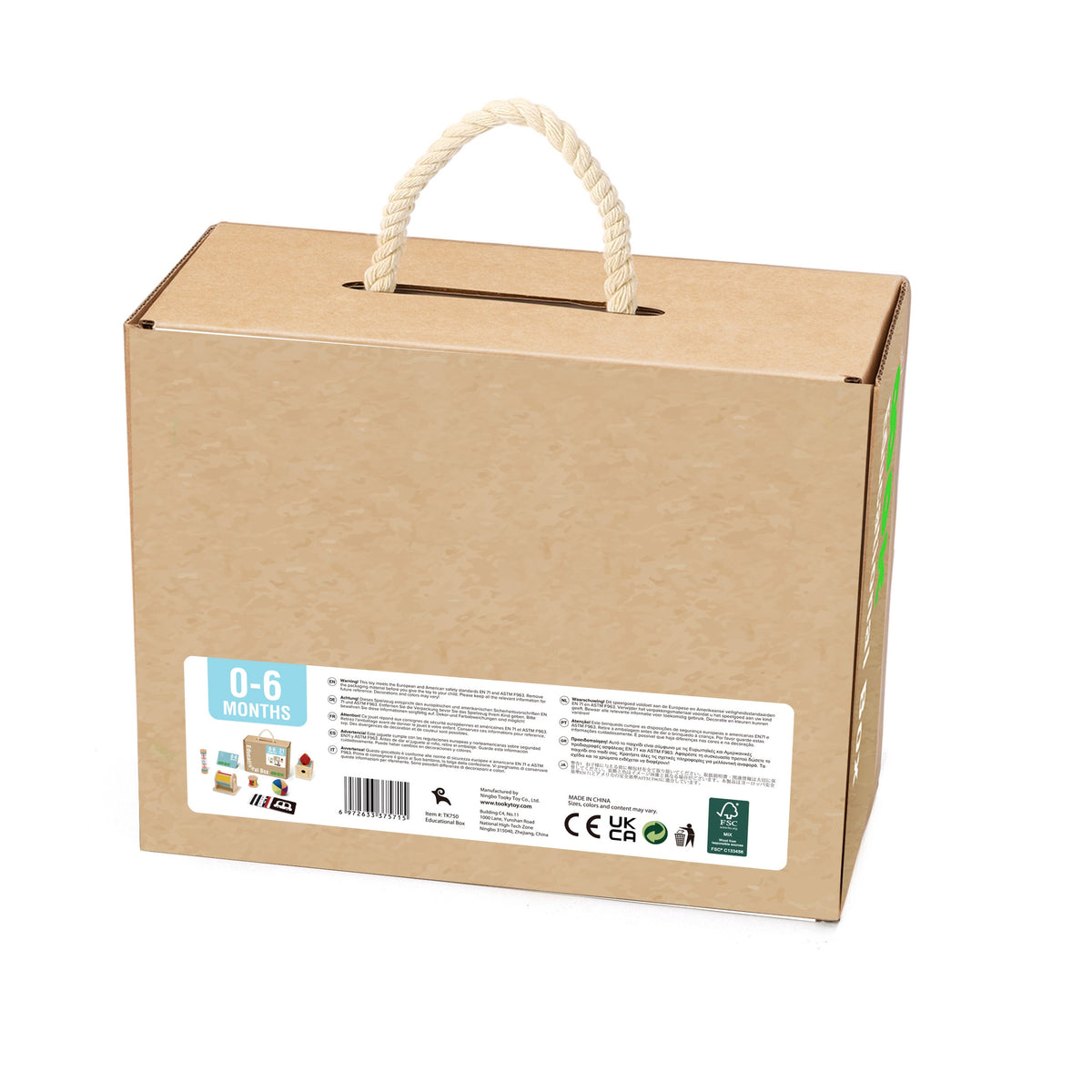 TOOKY TOY XXL Montessori sensorinė dėžė 6in1 0-6 mėn.
