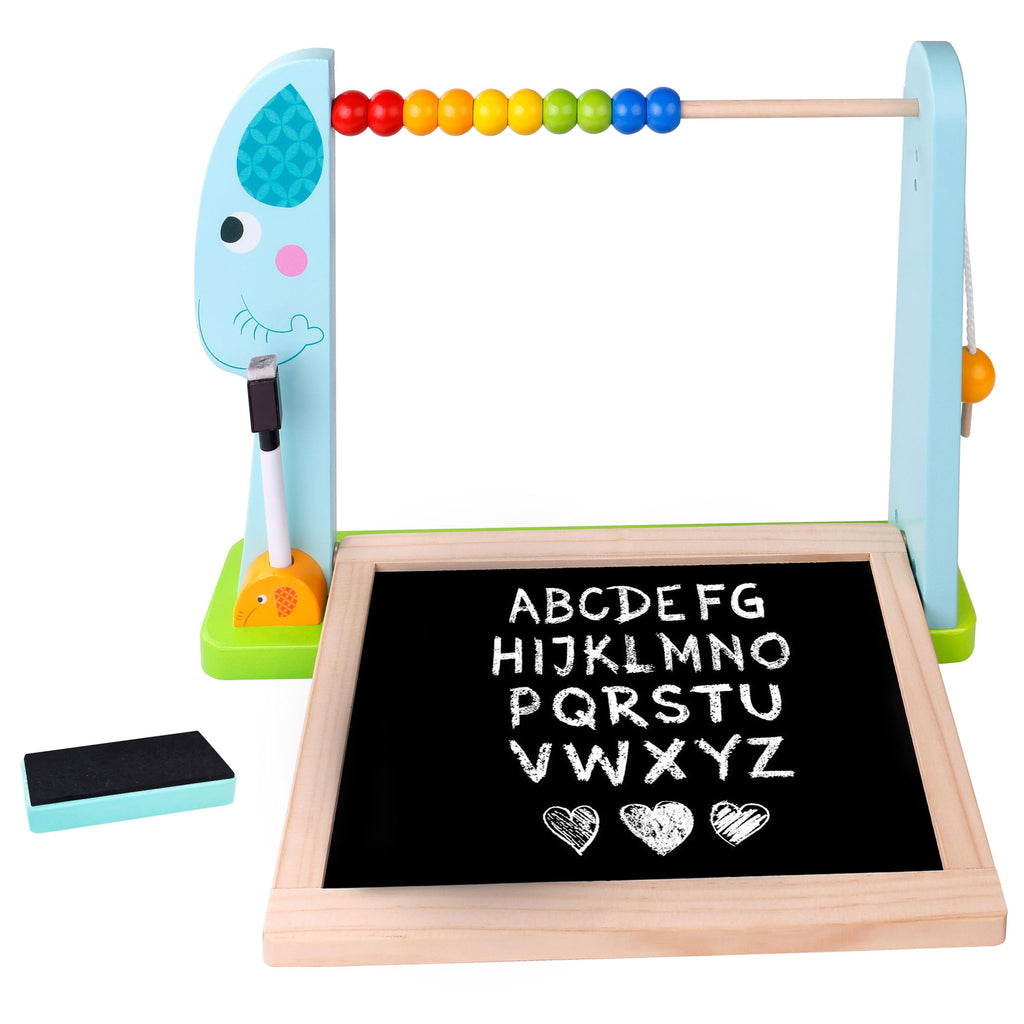 TOOKY TOY Didelė medinė dvipusė lenta, magnetinė ir kreidinė – vaizdas 3