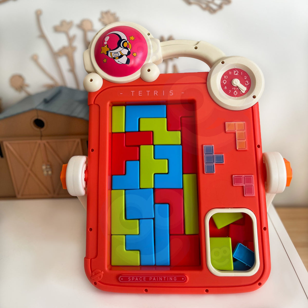 WOOPIE Dvipusė Piešimo Lenta ir Tetris Žaidimas 2 in 1 Oranžinė