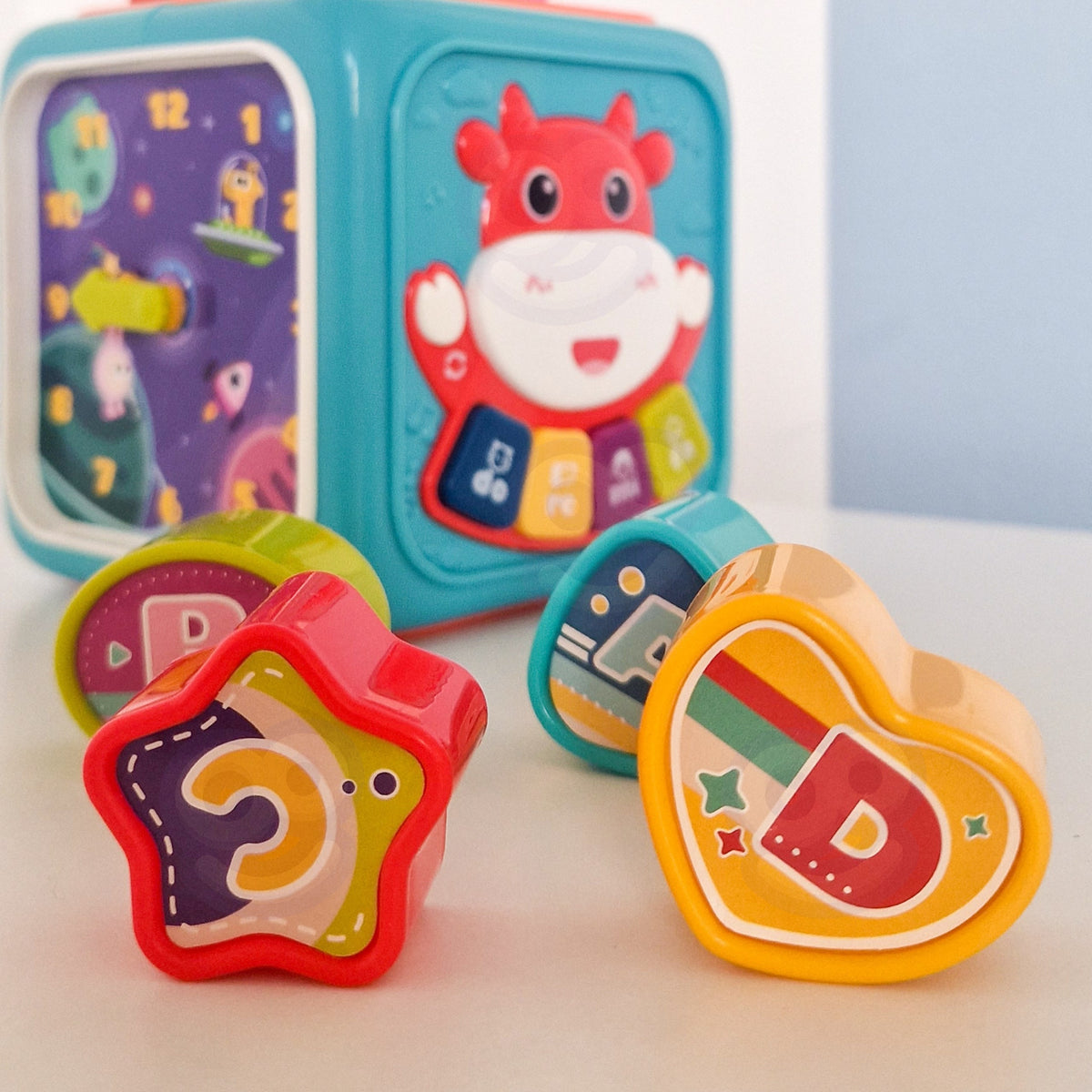 WOOPIE BABY Sensorinis Kubas 6in1 Montessori Rūšiuoklis Kūdikiams