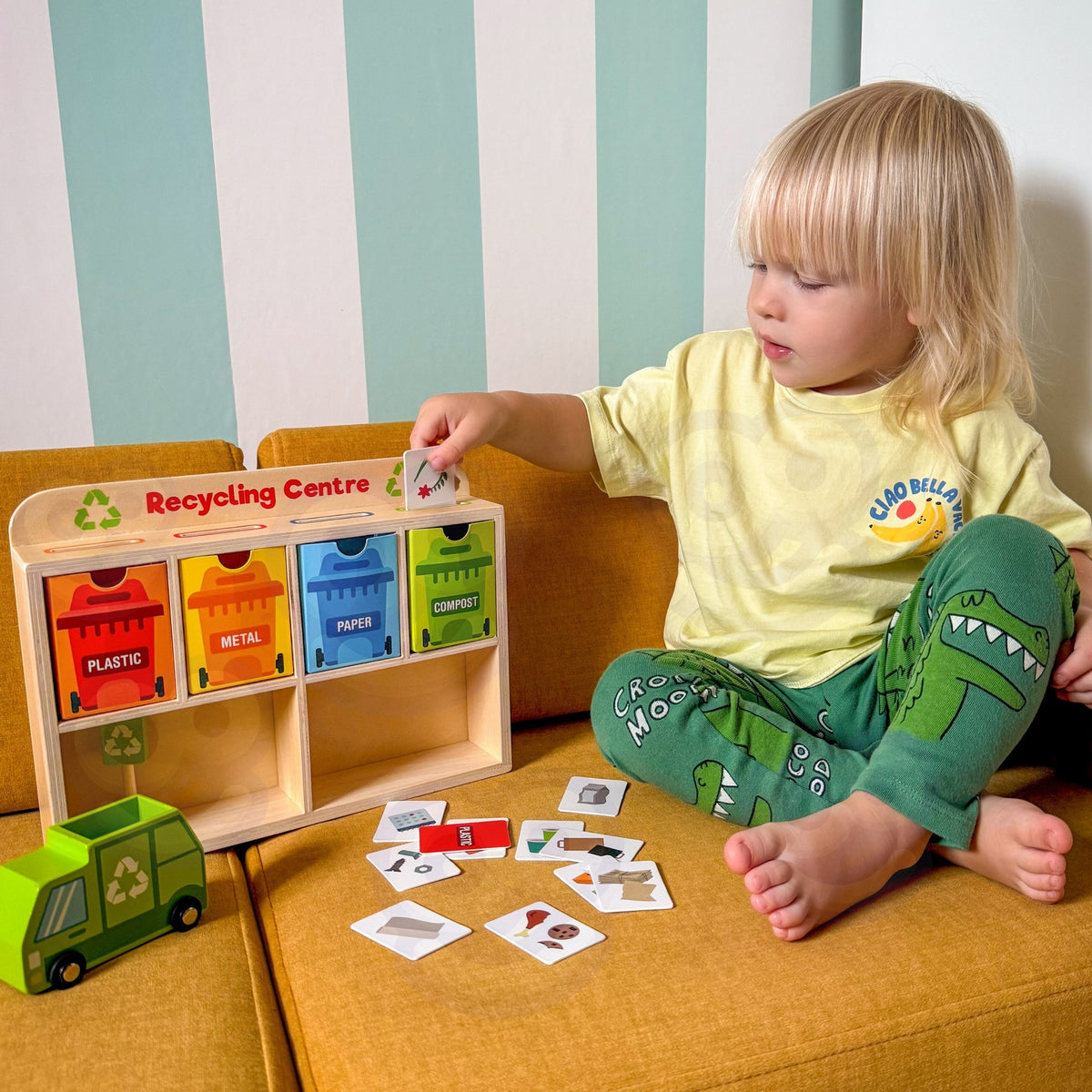 TOOKY TOY Medinis Perdirbimo Centras – Montessori Rūšiuoklis