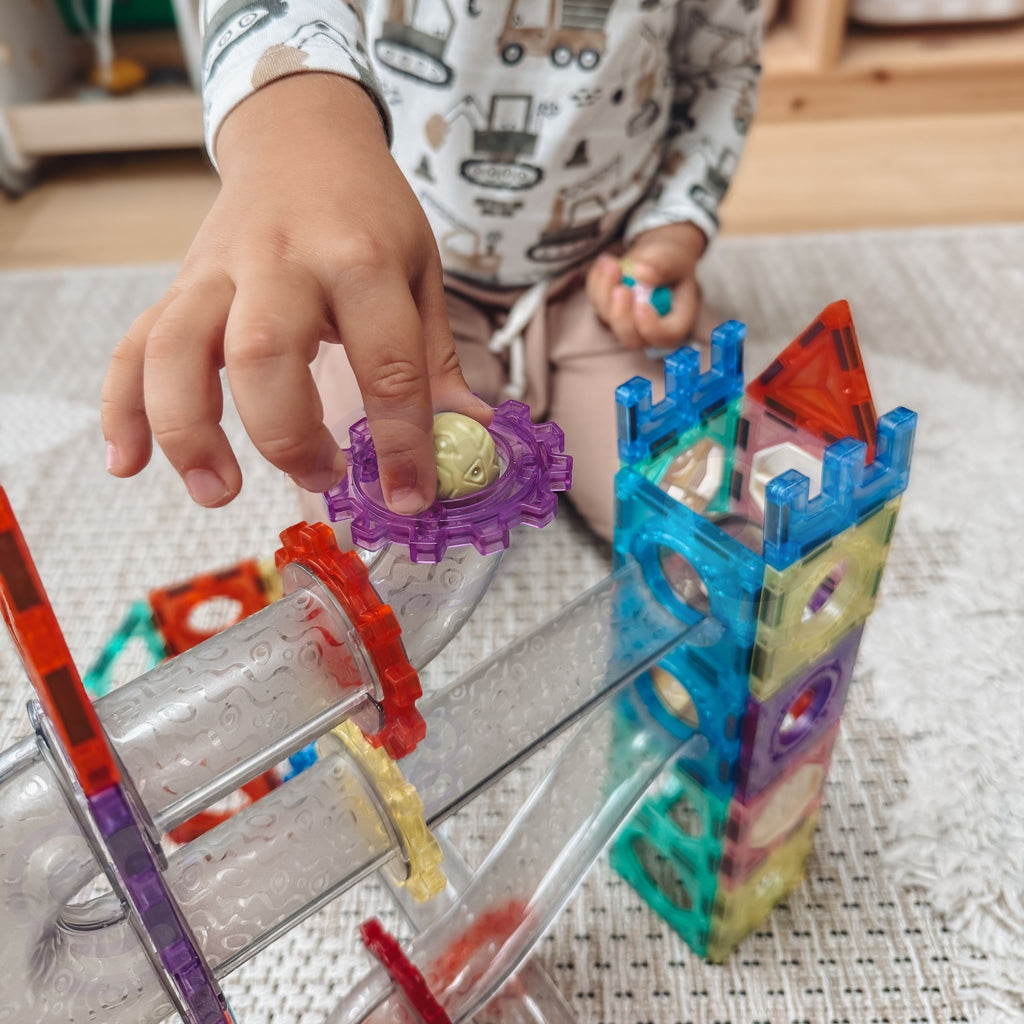 WOOPIE Magnetinis Konstruktorius 3D Kamuoliukų Trasa, 126 detalės
