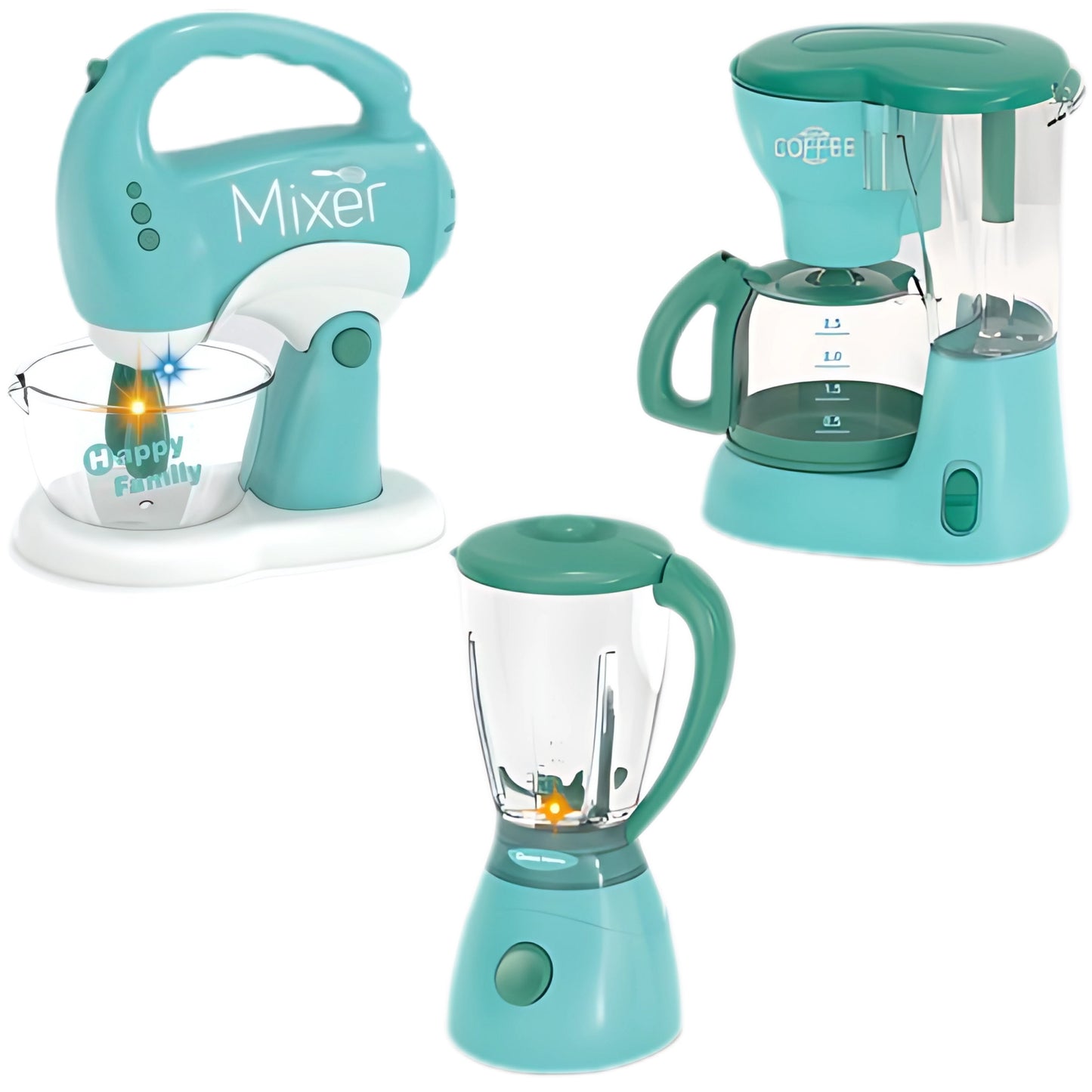 WOOPIE 3-in-1 Žaisliniai Virtuvės Prietaisai: Mikseris, Blenderis, Kombainas