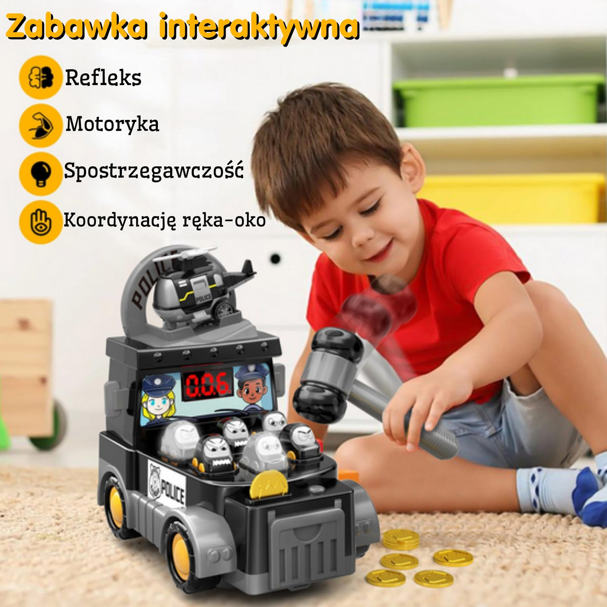 WOOPIE Kalimo Žaidimas Policijos Automobilis su Priedais