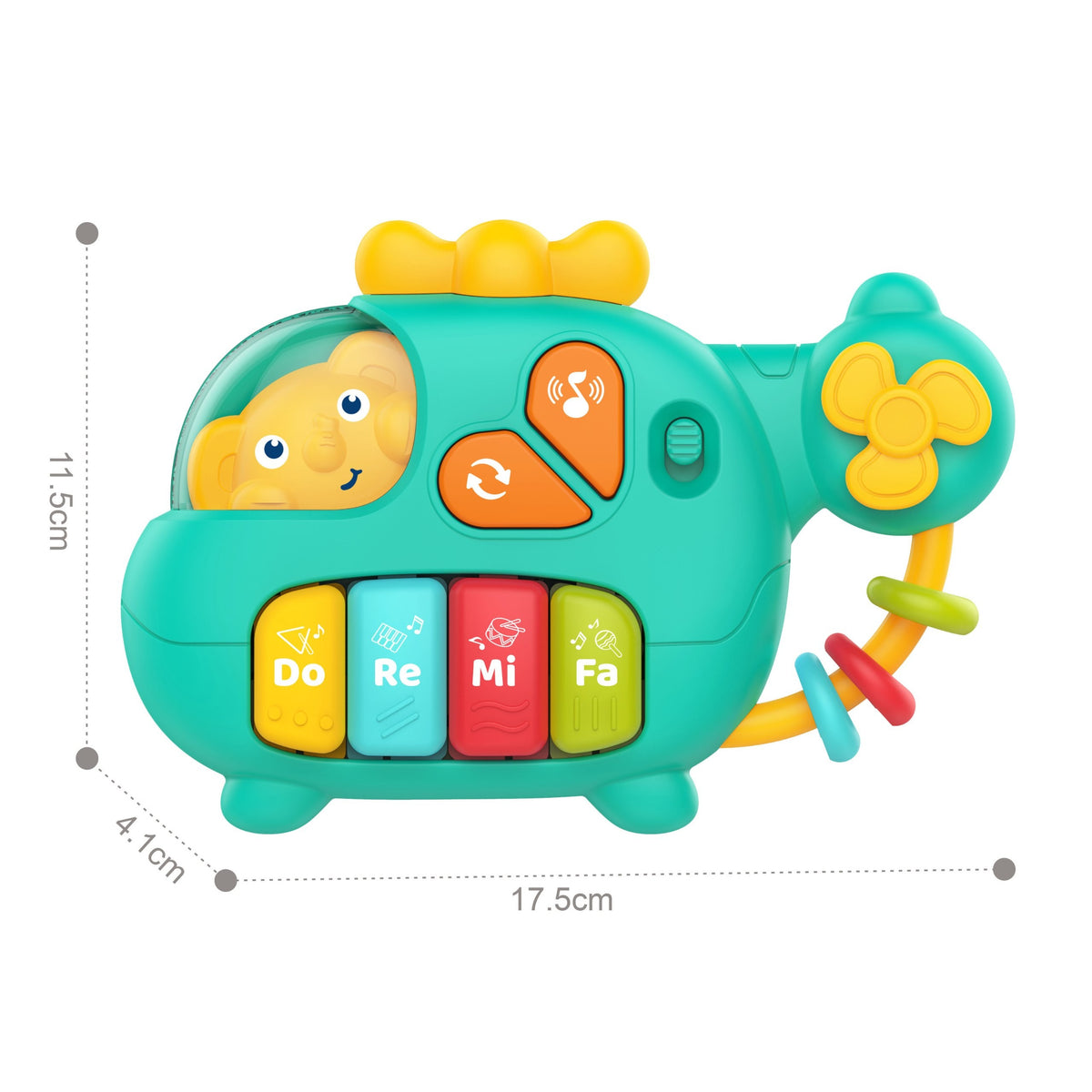 WOOPIE BABY Interaktyvus Pianinas Sraigtasparnis su Drambliuku 18m+