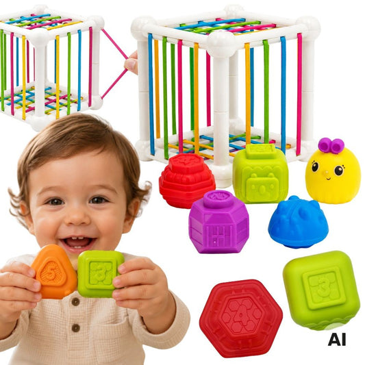 WOOPIE BABY Lankstus Sensorinis Kubas Rūšiuoklė su Barškučiu, 7 d.