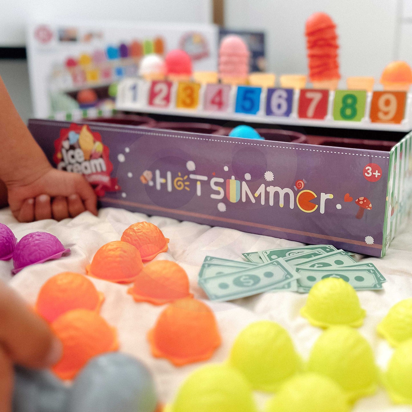 WOOPIE Ledainės Rinkinys XXL su skaičiavimo funkcija, spalvoti elementai – vaizdas 2