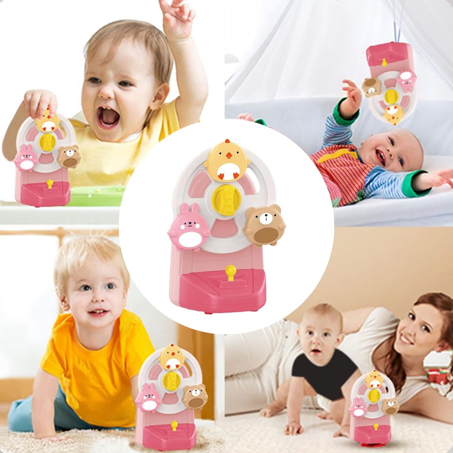 WOOPIE BABY Muzikinė edukacinė karuselė-dėžutė su gyvūnėliais – vaizdas 3