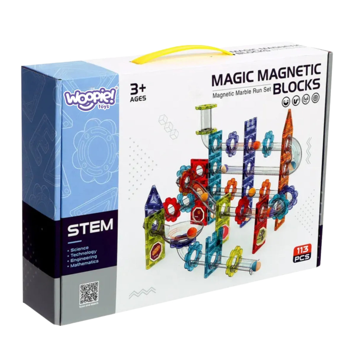 WOOPIE Magnetinis Konstruktorius 3D Kamuoliukų Trasa 113vnt.
