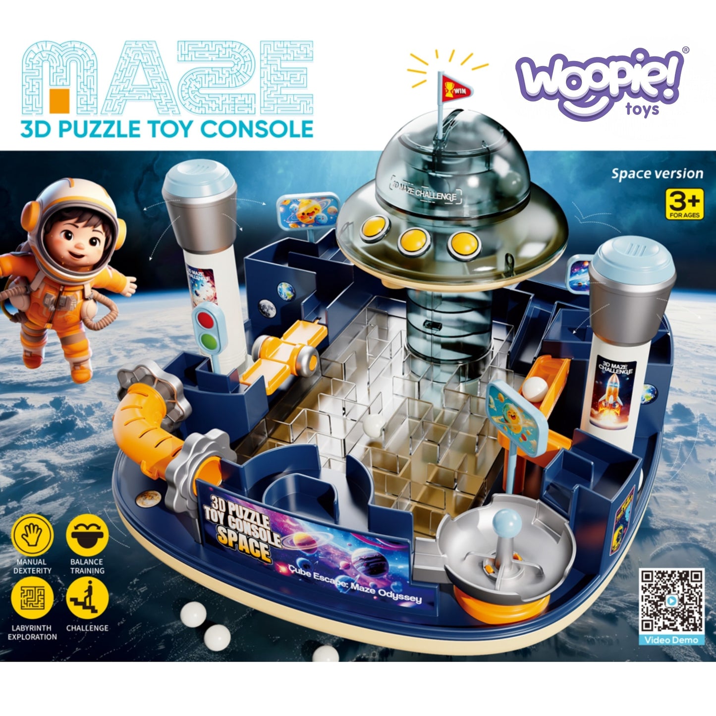 WOOPIE Space Maze 3D Interaktyvi Kosmoso Labirinto Konsolė