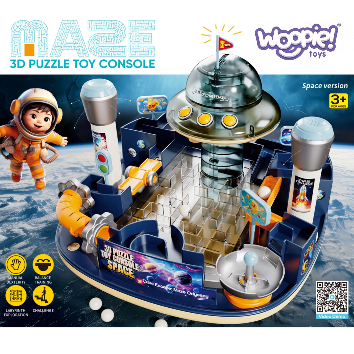 WOOPIE Space Maze 3D Interaktyvi Kosmoso Labirinto Konsolė