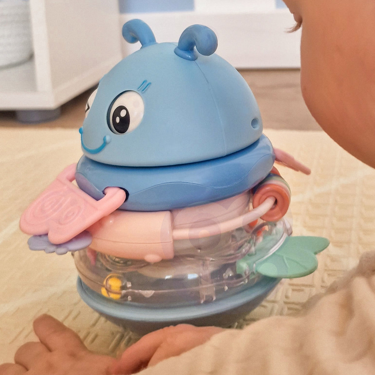 WOOPIE Bitutė Nepargriaunama Sensorinė Žaislas 2in1 Barškutis Graužtukas
