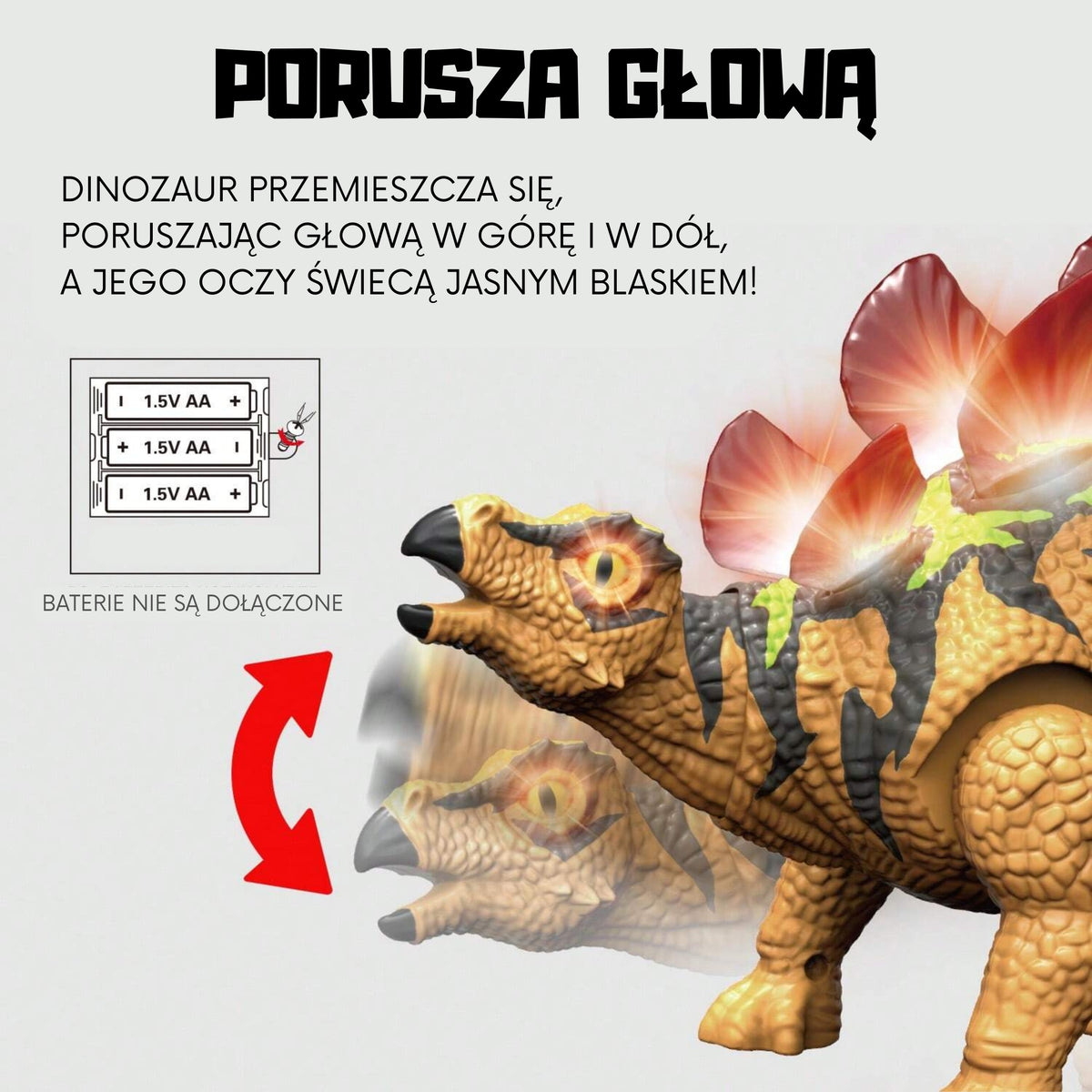 WOOPIE Radijo bangomis valdomas Dinozauras Stegozauras