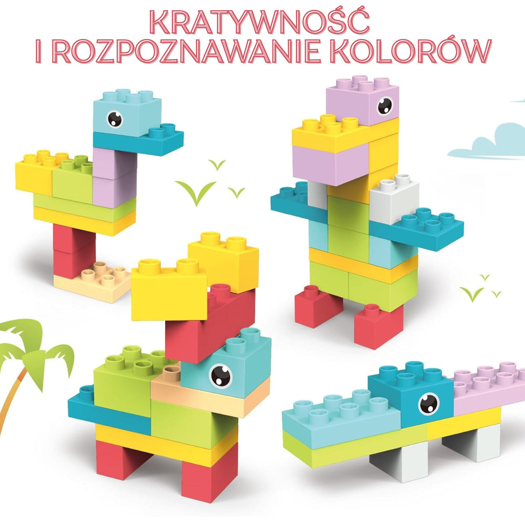 WOOPIE minkšti konstruktoriai Pastel Animals, 86 dalys