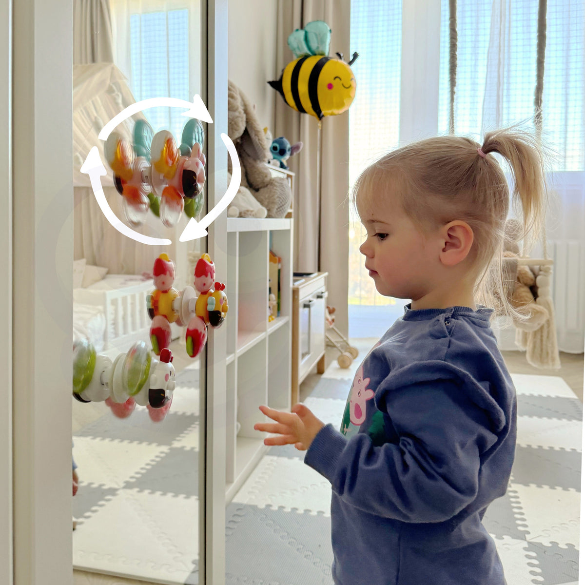WOOPIE BABY Suktukas Sensorinis Žaislas Bitė Vištiukė Triušis 3 vnt.