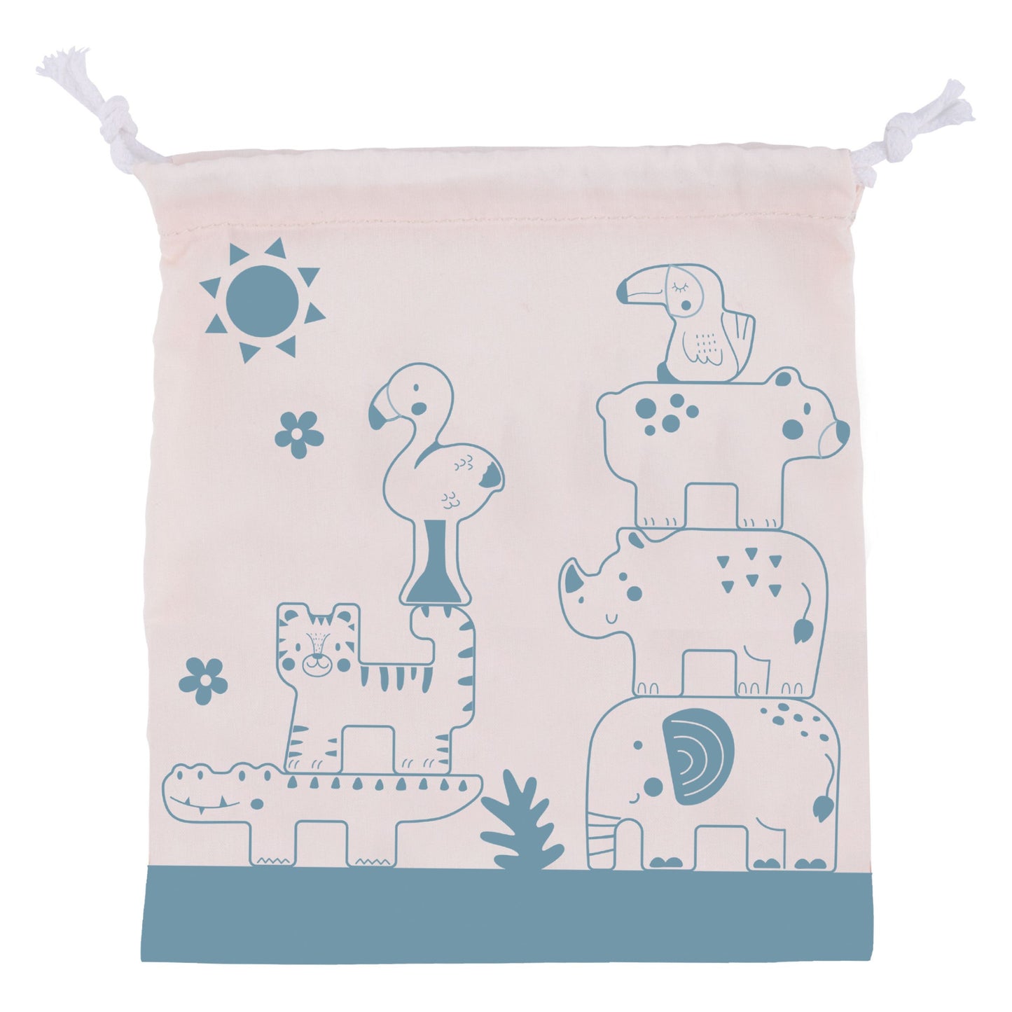 TOOKY TOY Medinės kaladėlės Gyvūnų bokšto statyba (Montessori), 13 dalių – vaizdas 6