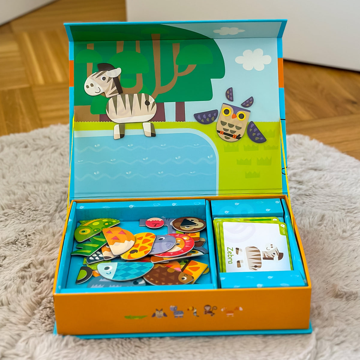 CLASSIC WORLD Magnetinė dėlionė Gyvūnai 60 detalių atminties žaidimas