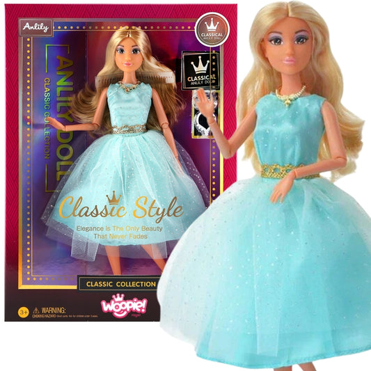 WOOPIE ROYAL Lėlė Lilė, 30 cm, Ilgi Šviesūs Plaukai, Turkio Spalvos Suknelė – pagrindinis vaizdas