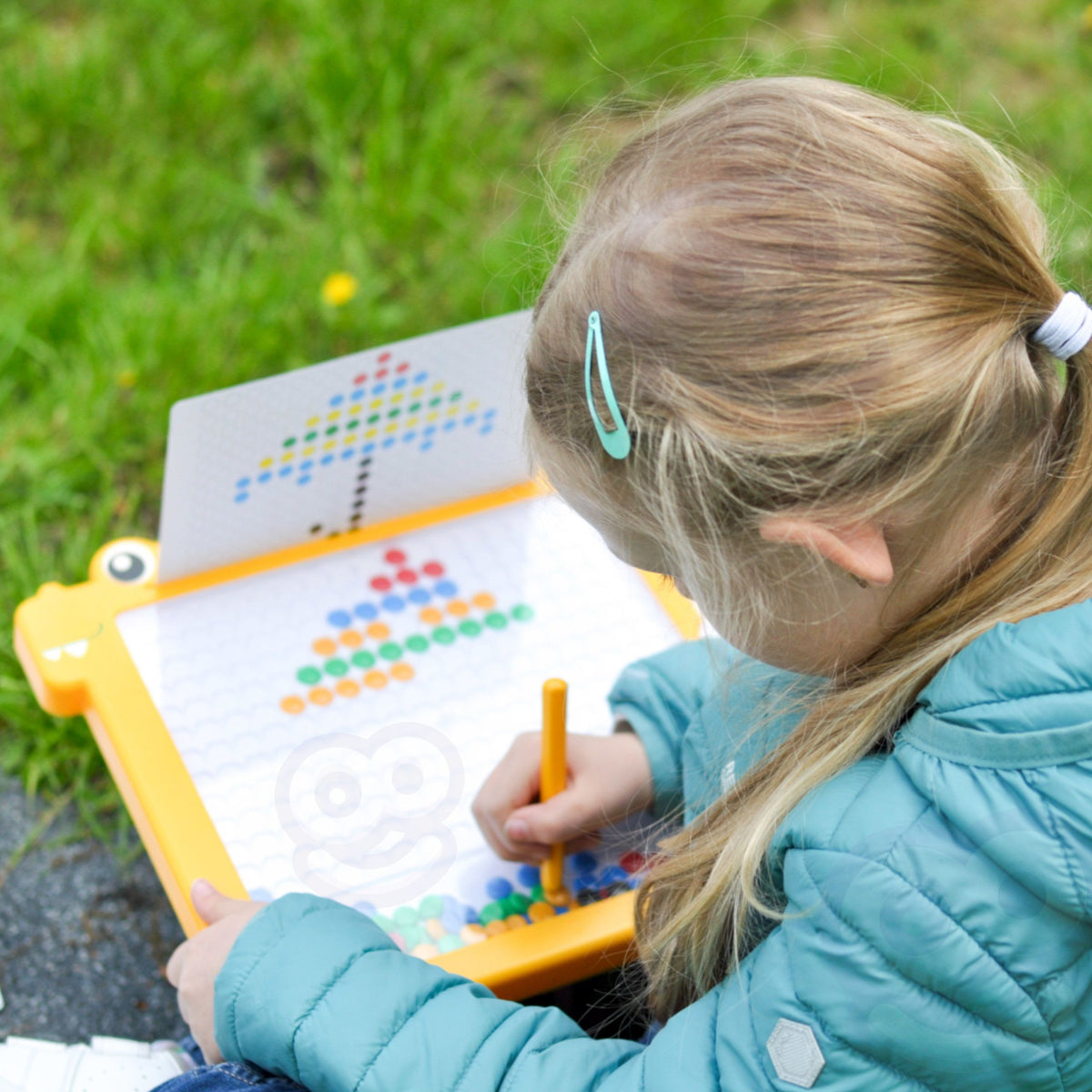 WOOPIE MagPad Magnetinė Lenta Dinozauras Montessori 110 sagutės