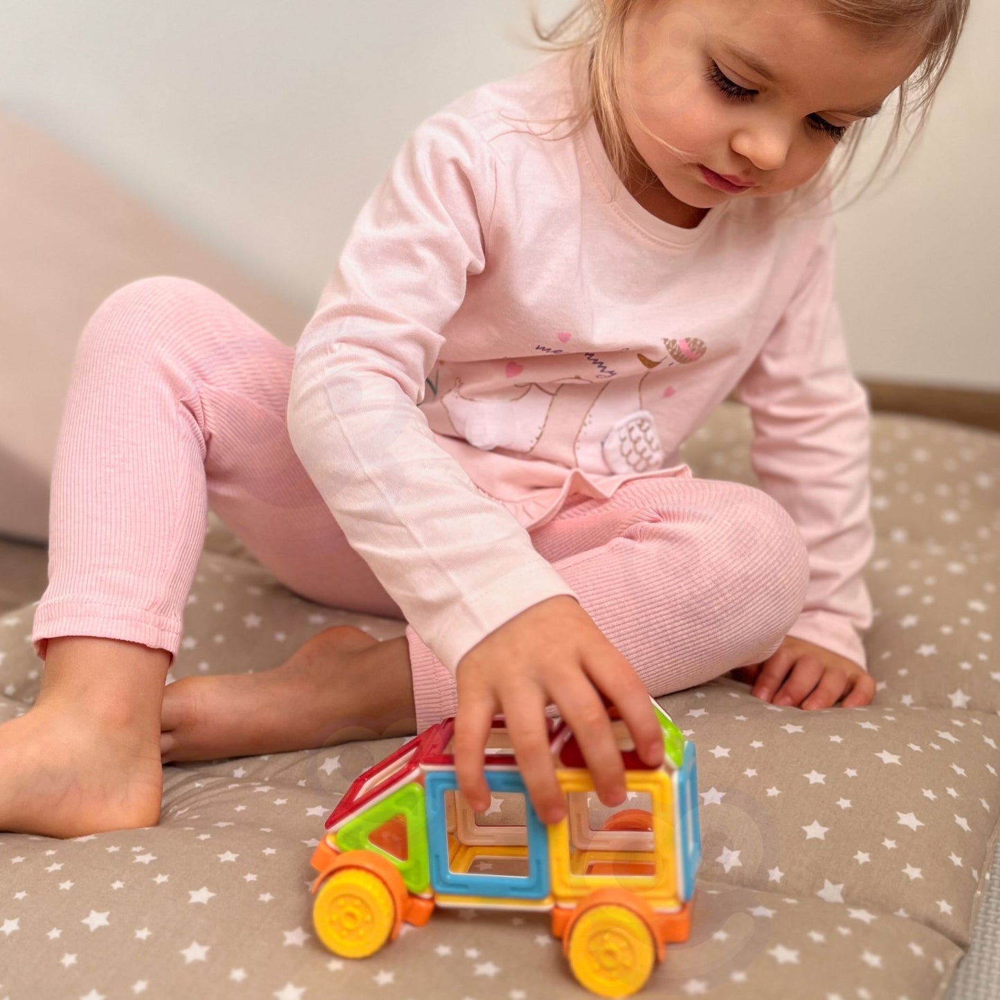 WOOPIE magnetiniai konstruktoriai „STEAM“, transporto priemonės ir mini statiniai, 22 dalys – vaizdas 3