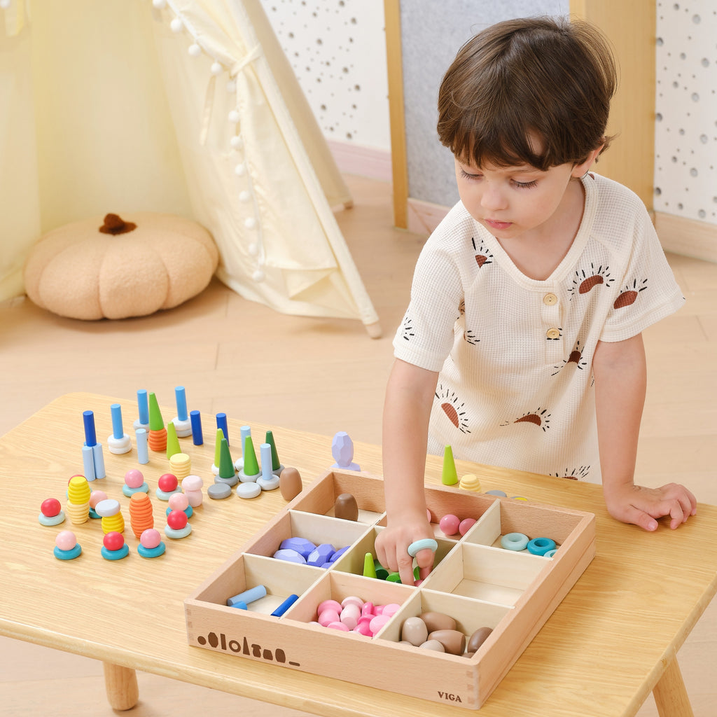 VIGA Medinis Montessori Konstruktorius 141 Detalė
