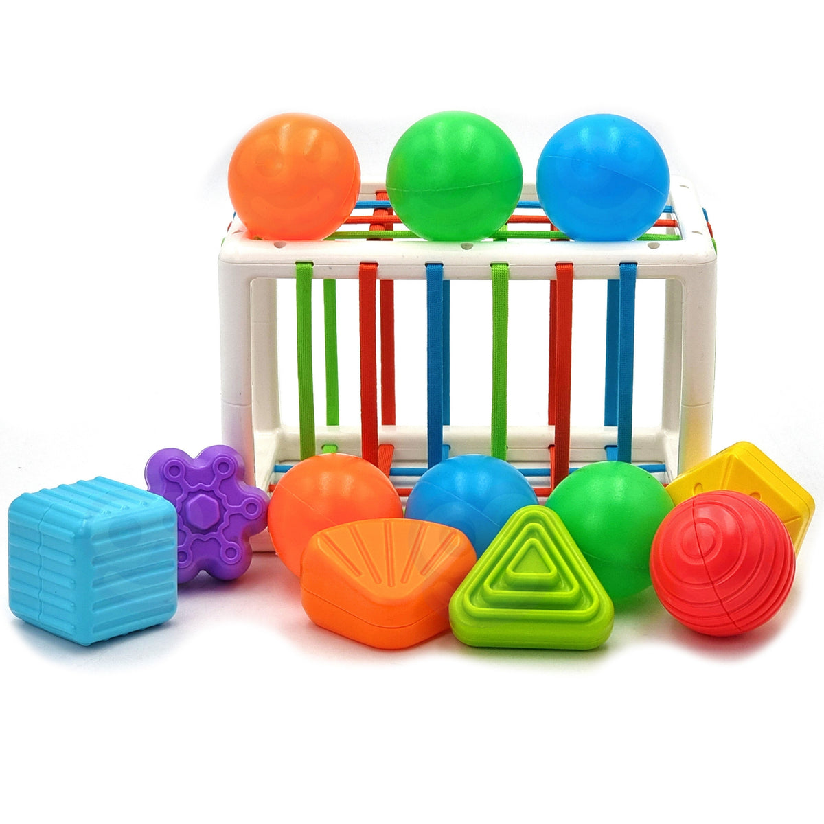 WOOPIE BABY Lankstus Sensorinis Kubas Rūšiuoklė, Spalvotos Formos 13 d.