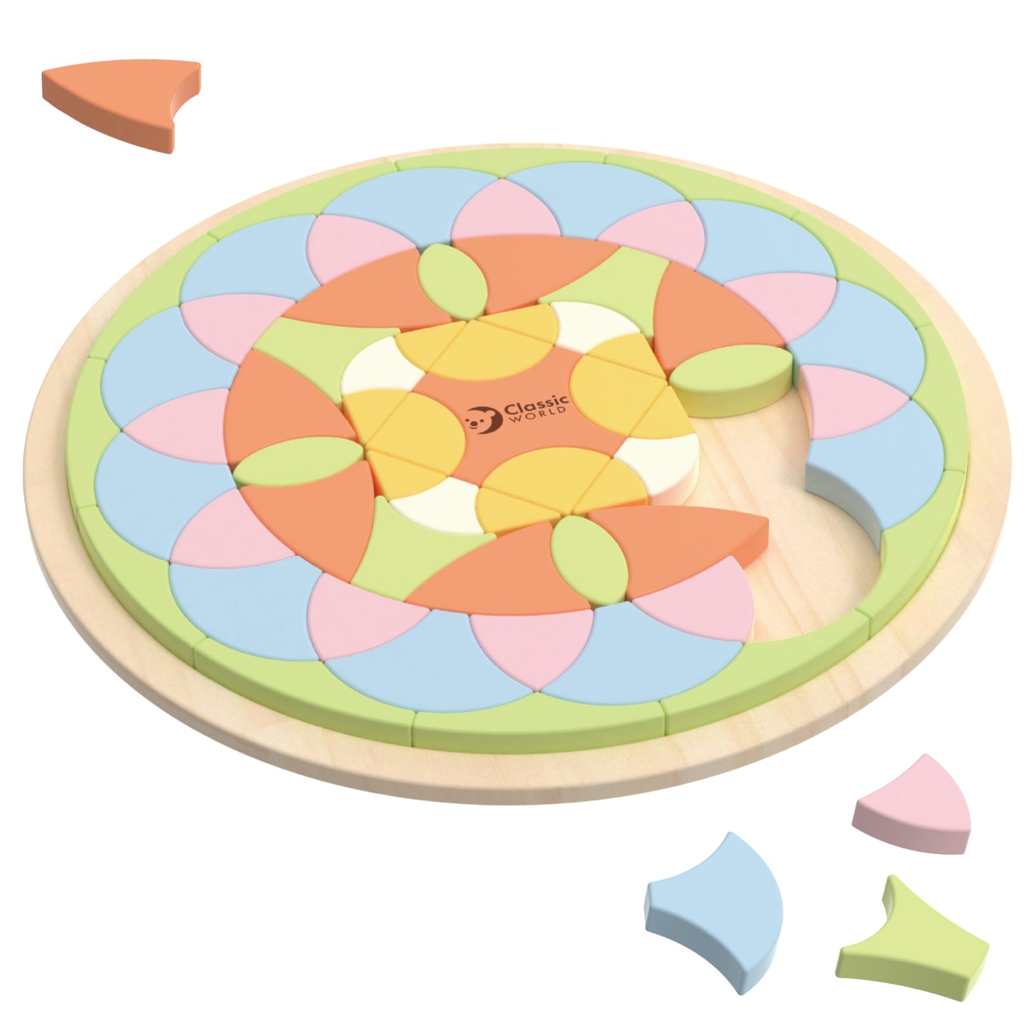 CLASSIC WORLD Pastelinė Mandala Montessori Mozaika Gėlės