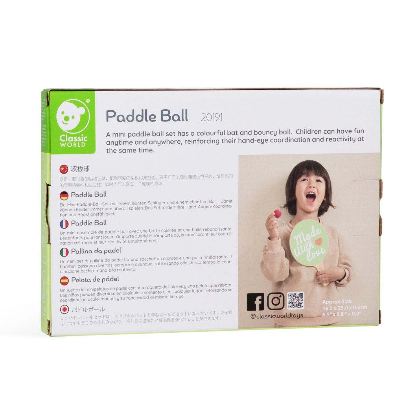CLASSIC WORLD Paddle Ball miklumo žaidimas, nuo 3 metų – vaizdas 5