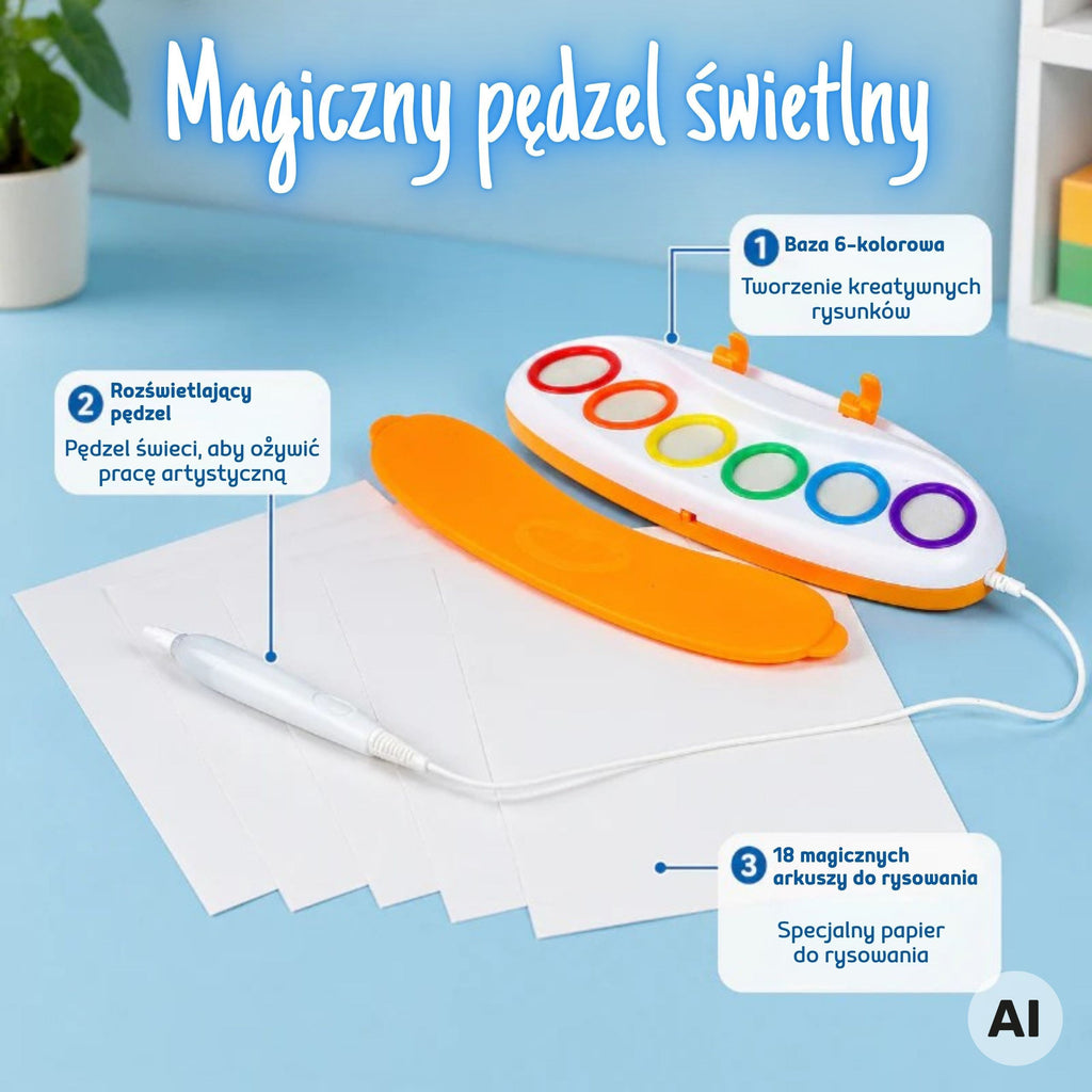 WOOPIE Magic LED Water Brush - Šviečiantis Piešimo Rinkinys