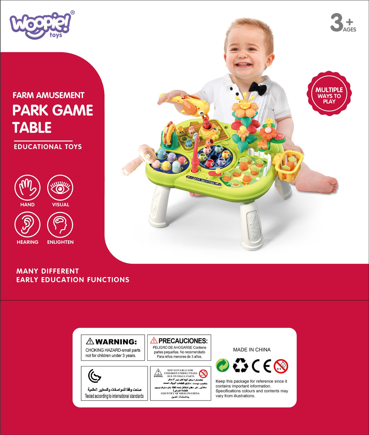 WOOPIE BABY Interaktyvus 8-in-1 Montessori lavinamasis stalas