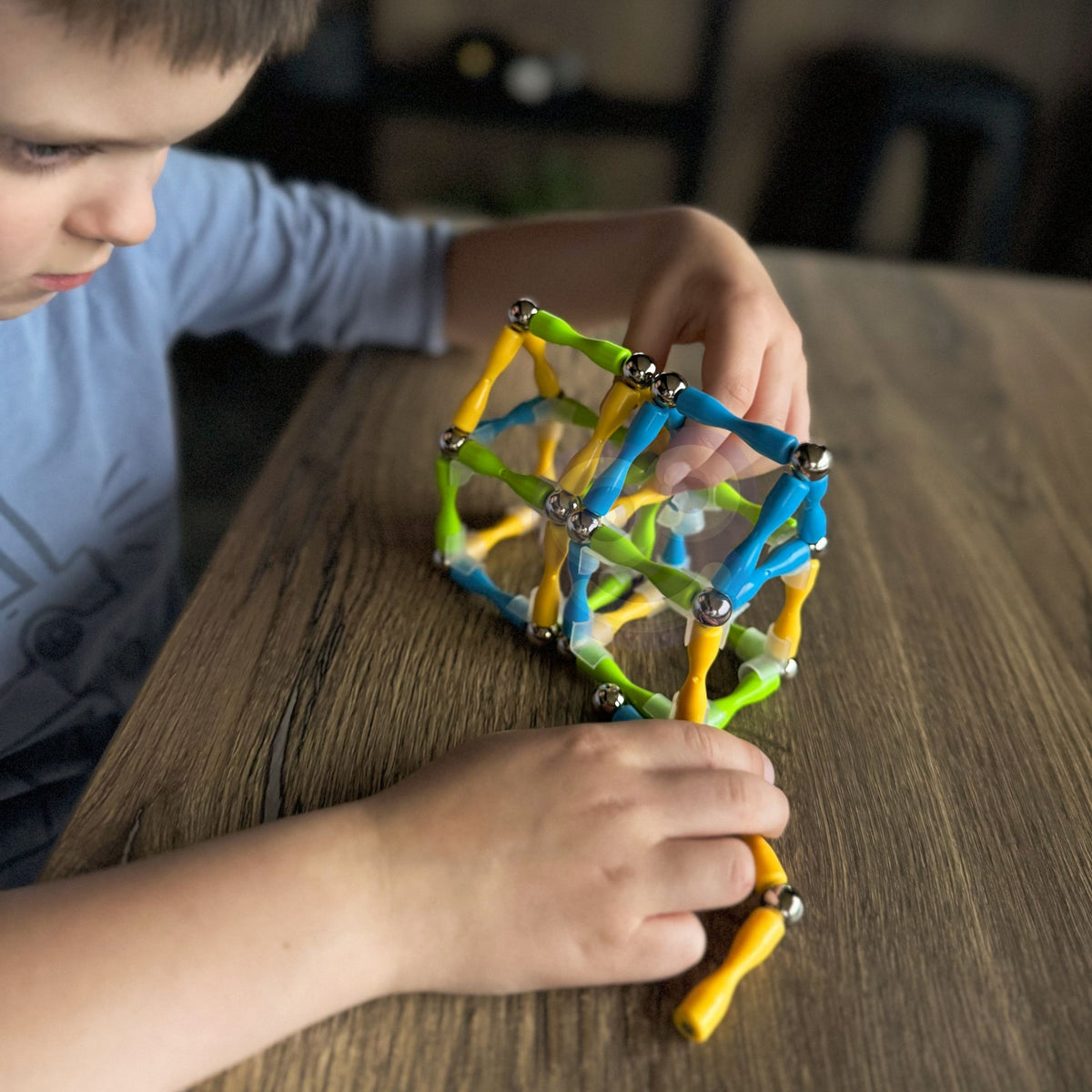 WOOPIE Magnetinis Konstruktorius 3D XXL, 128 detalių rinkinys