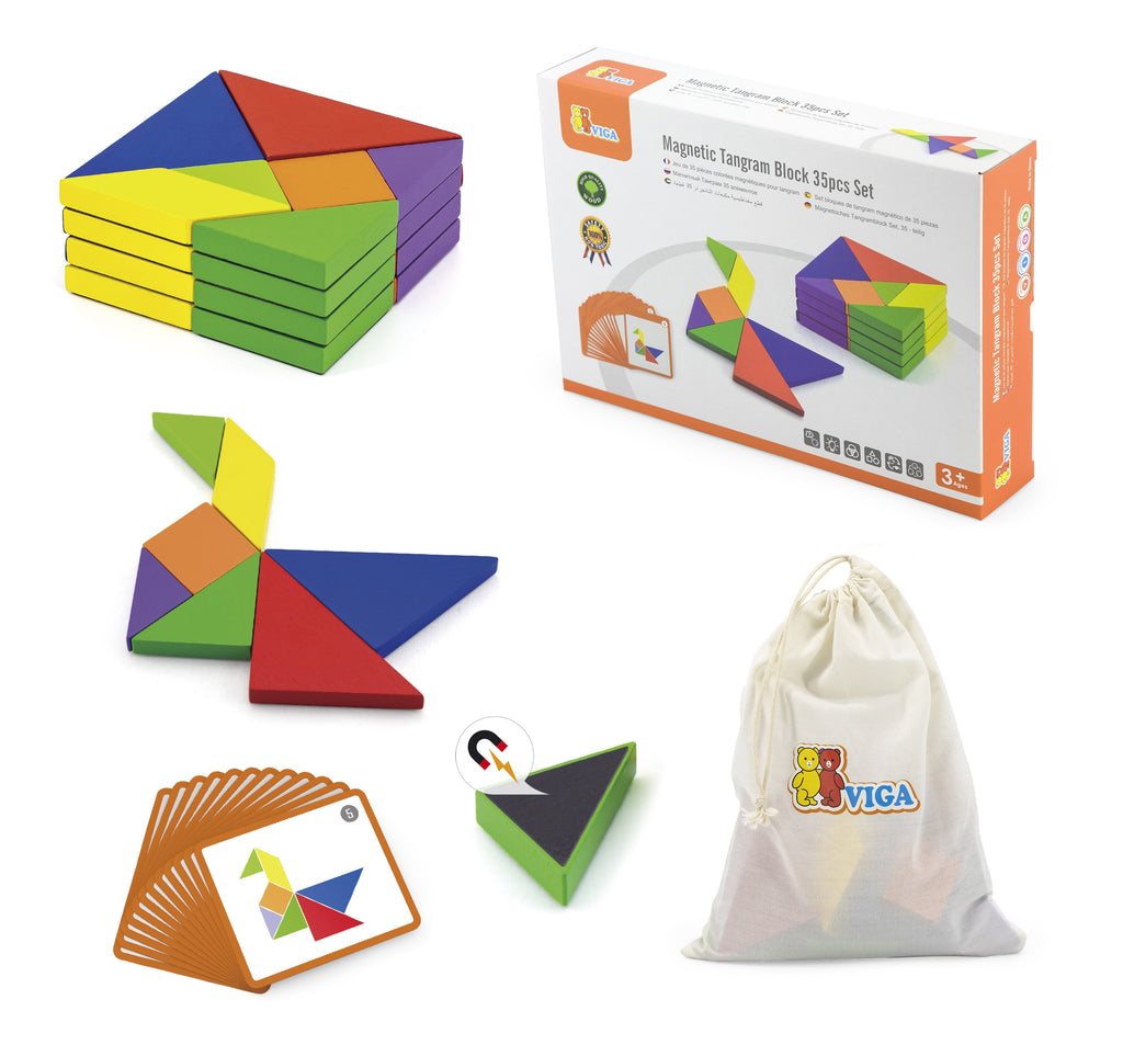 VIGA Tangram Medinis Loginis Žaidimas FSC Sertifikatas