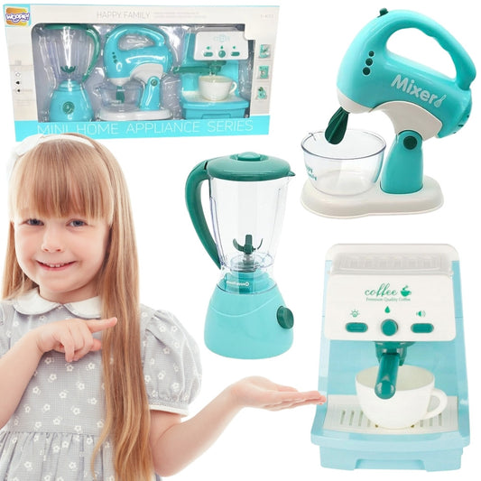 WOOPIE 3-in-1 Virtuvės Prietaisų Rinkinys: Kavos Aparatas, Mikseris, Blenderis