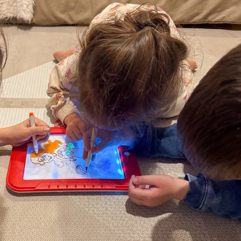 WOOPIE Magic Grafinė Piešimo Lenta su Neoninėmis Spalvomis ir LED