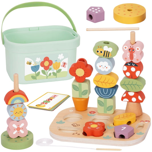 TOOKY TOY Medinė edukacinė dėžutė „Magiškas sodas“ 5in1 (Montessori) – pagrindinis vaizdas
