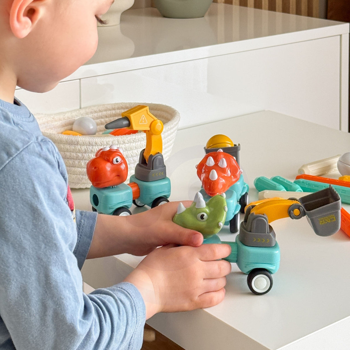 WOOPIE Magnetinis Konstruktorius Dinozaurai 84 detalės