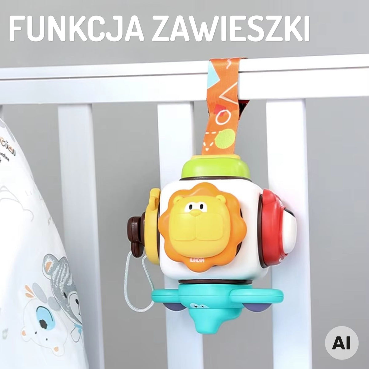 WOOPIE BABY 6-in-1 Jutiminis Kubas su Gyvūnais Kūdikiams