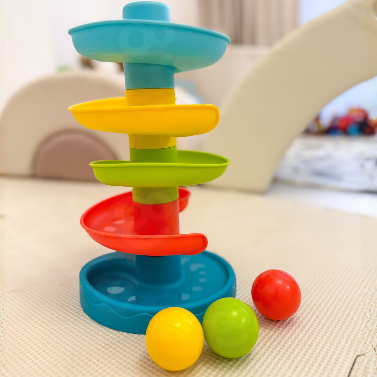 WOOPIE BABY Spiralinis kamuoliukų takelis su 3 kamuoliukais
