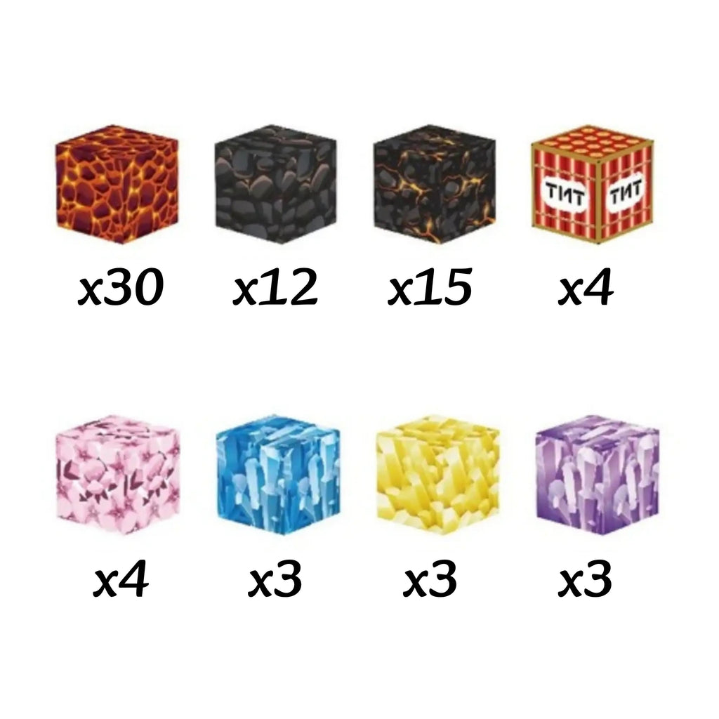 WOOPIE Magnetiniai Kubeliai Pikseliai 74 vnt.