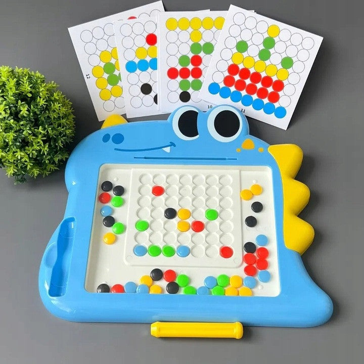 WOOPIE Magnetinė Mozaikos Lenta Montessori MagPad Dinozauras