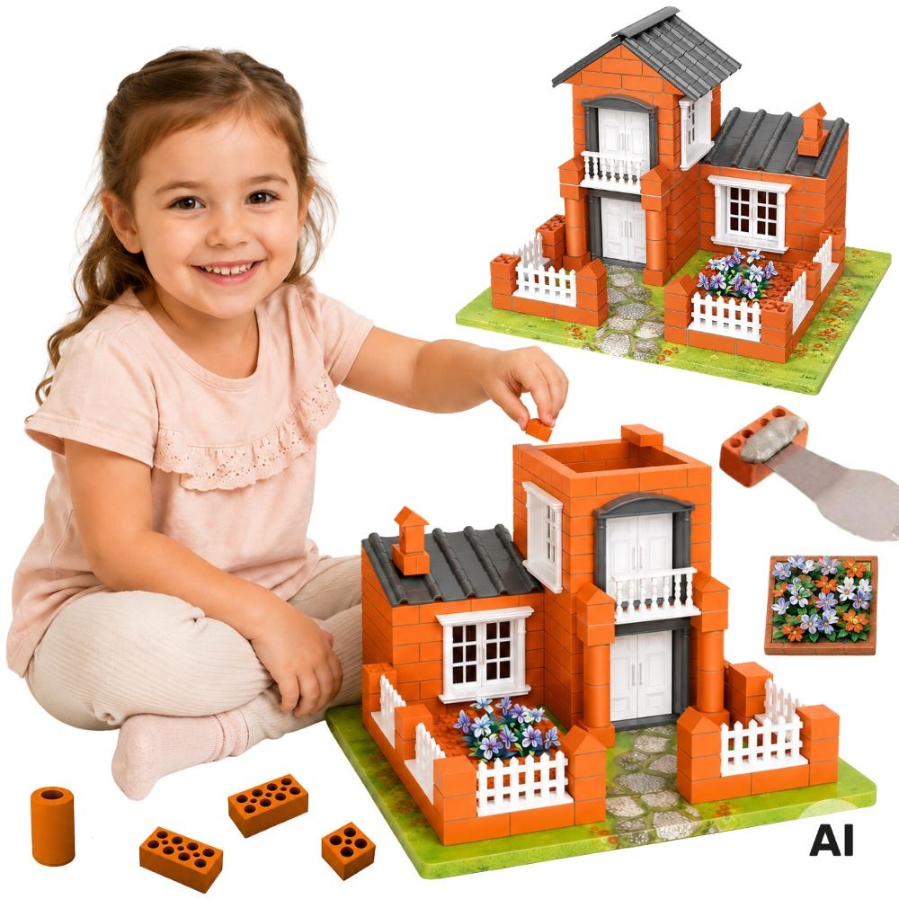 WOOPIE Brick Villa Konstruktorius, 458 detalės, Namas 3+