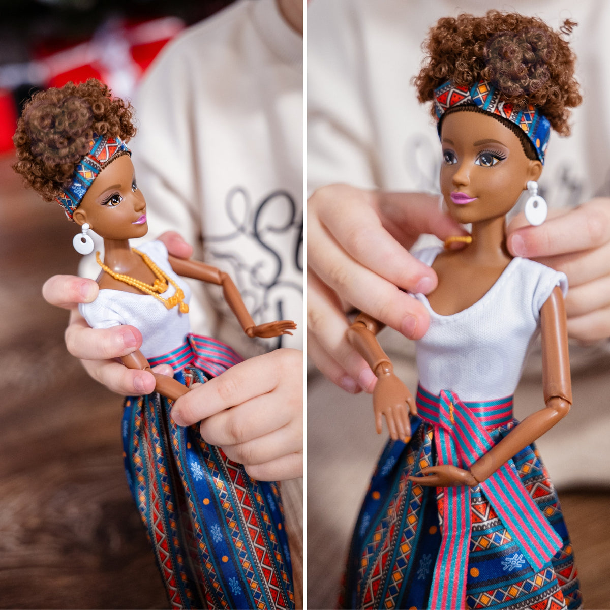 WOOPIE ROYAL Lili Lėlė Mulato su Elegantišku Suknelė 33 cm