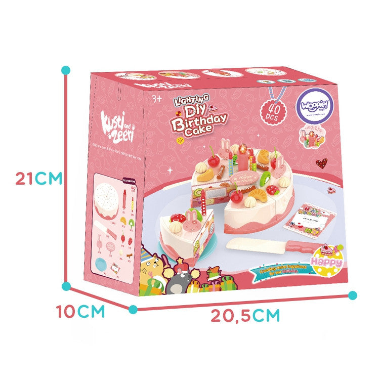 WOOPIE Žaislinė Gimtadienio Tortas Pjaustymo Rinkinys 40 vnt.