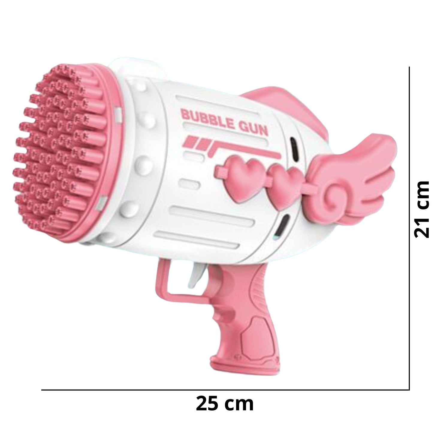 WOOPIE Muilo burbulų pistoletas su 91 anga, rožinis – vaizdas 5