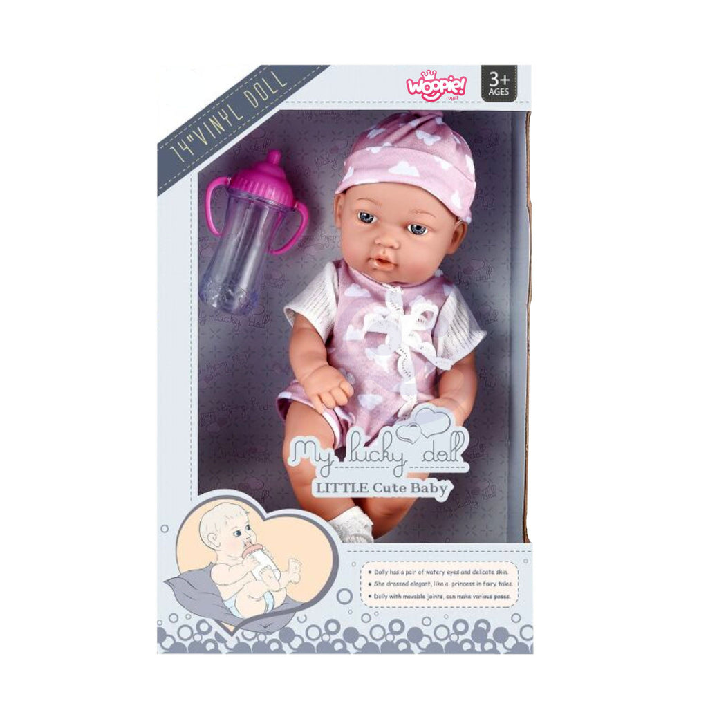 WOOPIE ROYAL Kūdikėlio lėlė 36 cm rožiniame kostiume su priedais