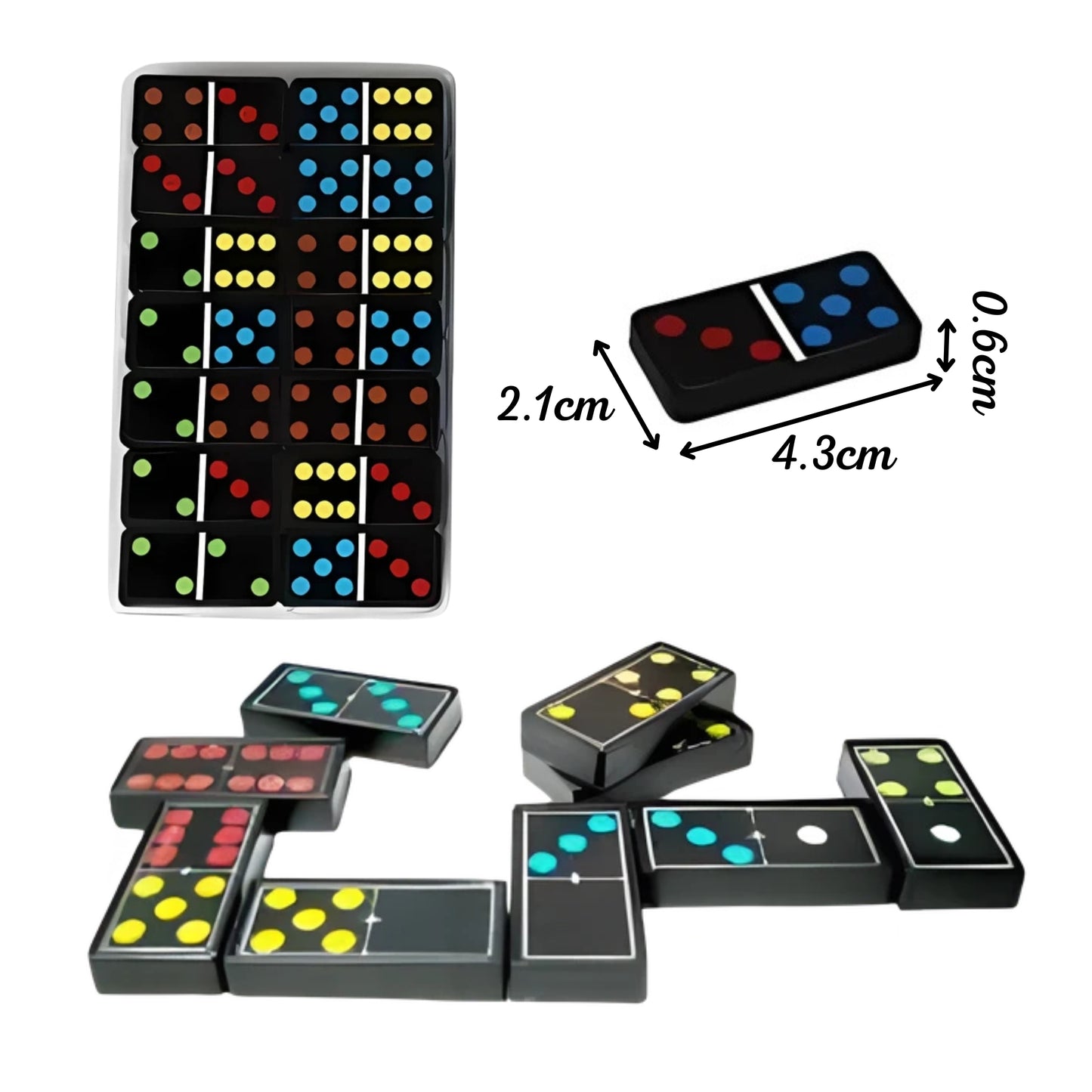 WOOPIE Domino šeimos loginis žaidimas, 28 kaladėlės – vaizdas 2