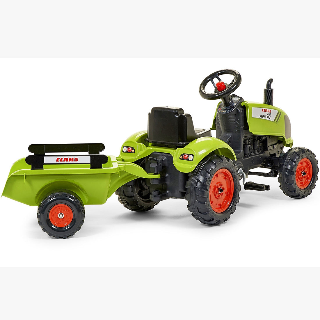 FALK Claas Arion 410 minimas traktorius su priekaba 2–5 m.