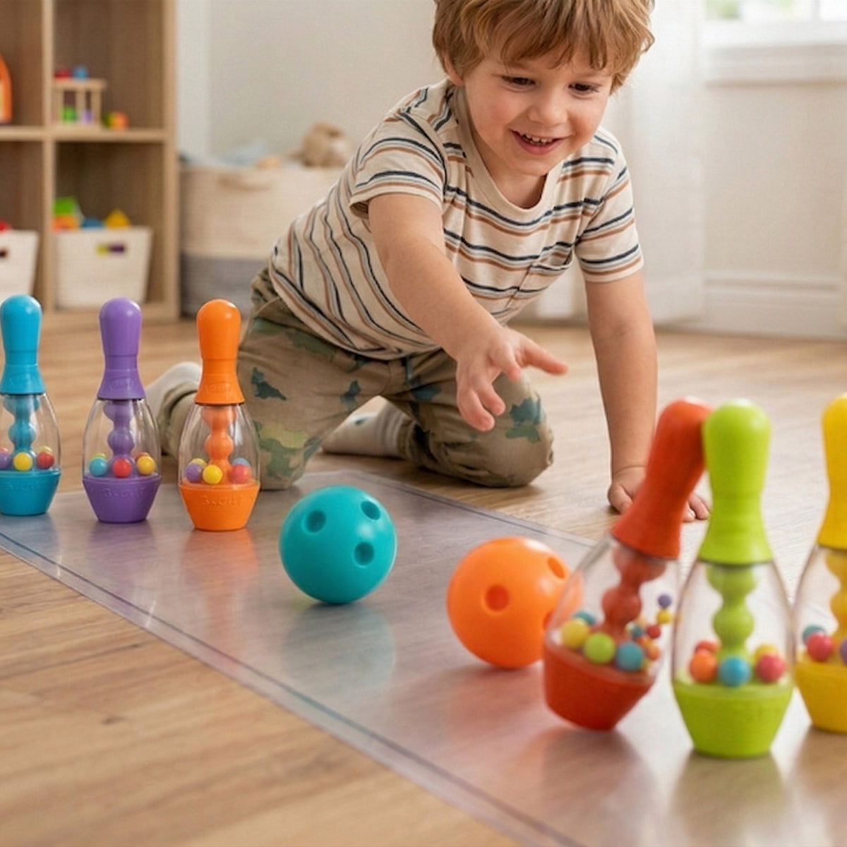 WOOPIE Spalvotas Boulingas Vaikams, 8 dalių rinkinys
