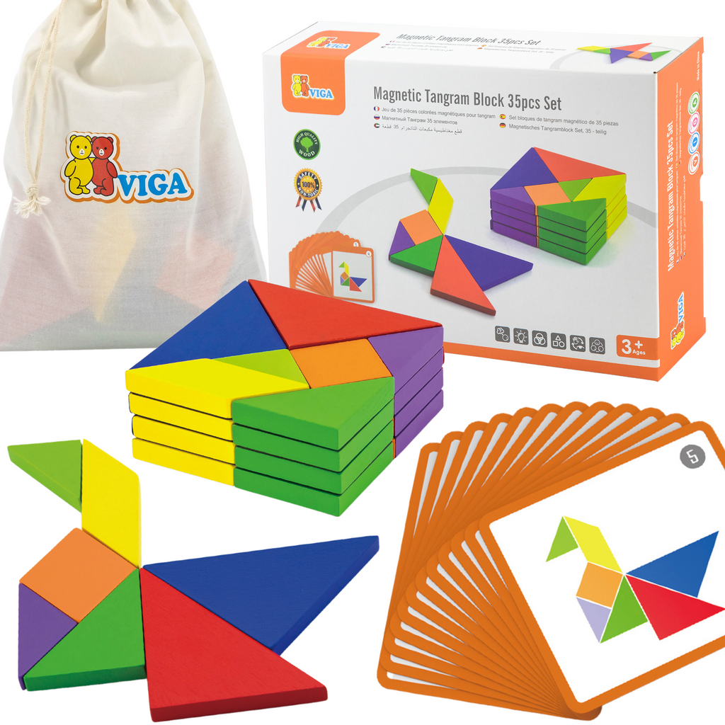 VIGA Tangram Medinis Loginis Žaidimas FSC Sertifikatas
